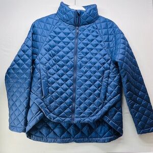Athleta Women's Blue whisper featherless Puffer Jacket